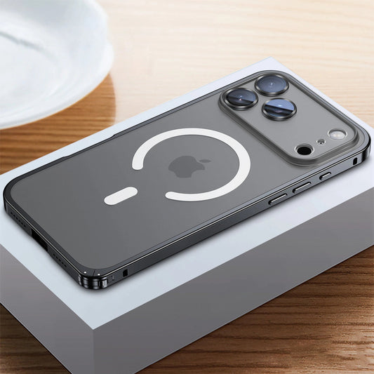 New iPhone 17 Series Seahorse Buckle Metal Frame Anti-drop Lens Protective Case