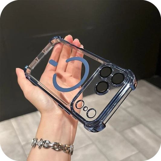 Airbags Corner Magnetic Shockproof Ice-Clear Case for iPhone 16/17