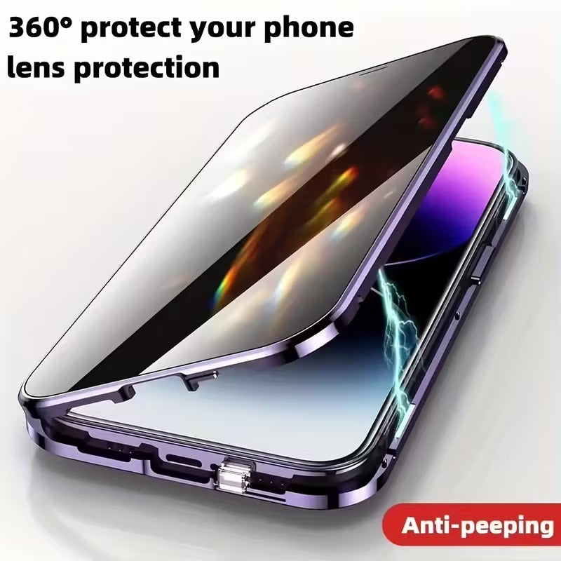 360° Privacy Protection Double-Sided Glass Phone Case for iPhone 17