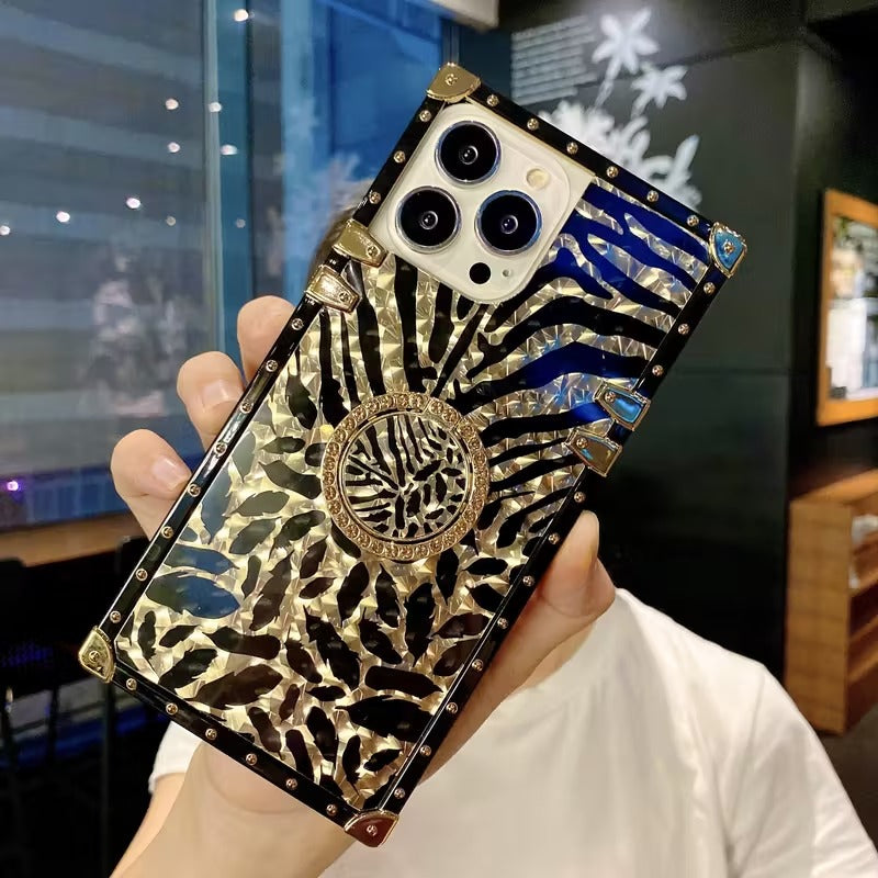 Leopard Feather Anti-Fall Case For iPhone 16/17 Series