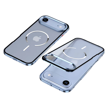 iPhone 17 Series Metal Frame Frosted Magnetic Phone Case