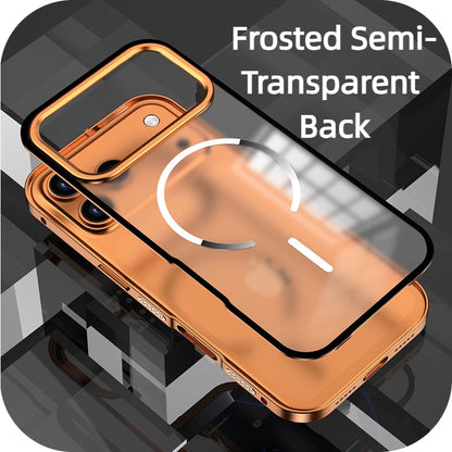 iPhone 17 Series Metal Frame Frosted Magnetic Phone Case