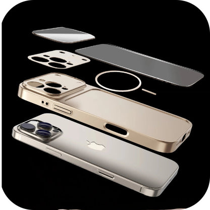 iPhone 17 Series Frosted Large Window Case with Lens Film