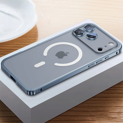 New iPhone 17 Series Seahorse Buckle Metal Frame Anti-drop Lens Protective Case