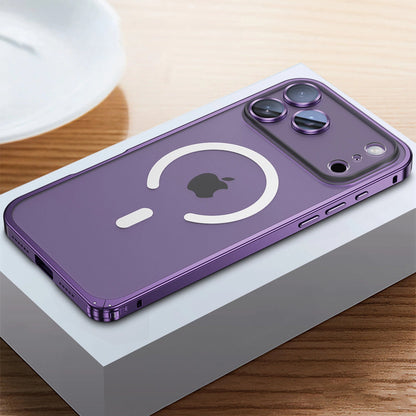 New iPhone 17 Series Seahorse Buckle Metal Frame Anti-drop Lens Protective Case