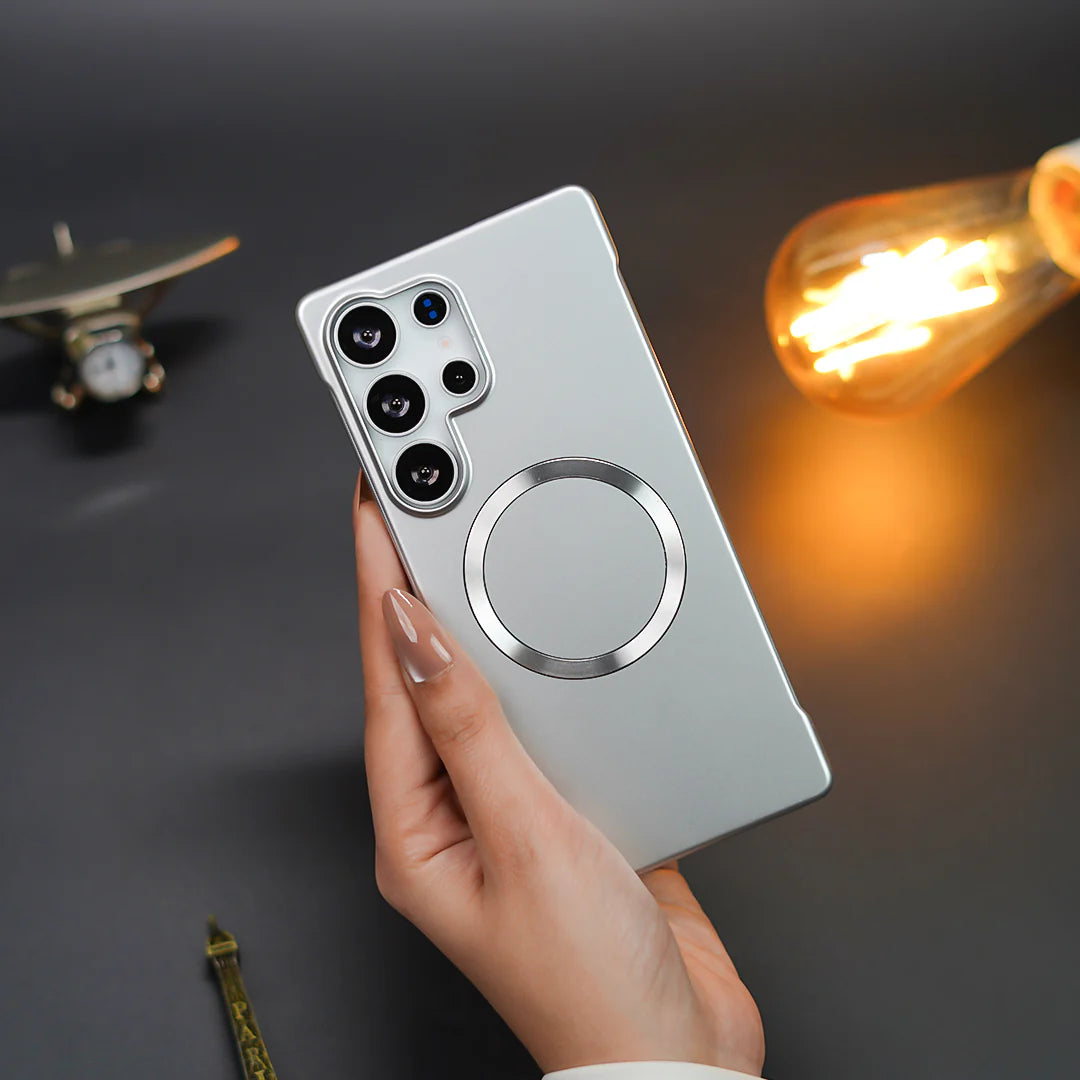 Elegant Metal Paint Borderless Magsafe Case - Samsung Series