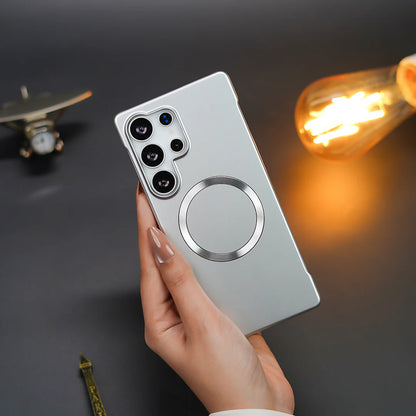 Elegant Metal Paint Borderless Magsafe Case - Samsung Series