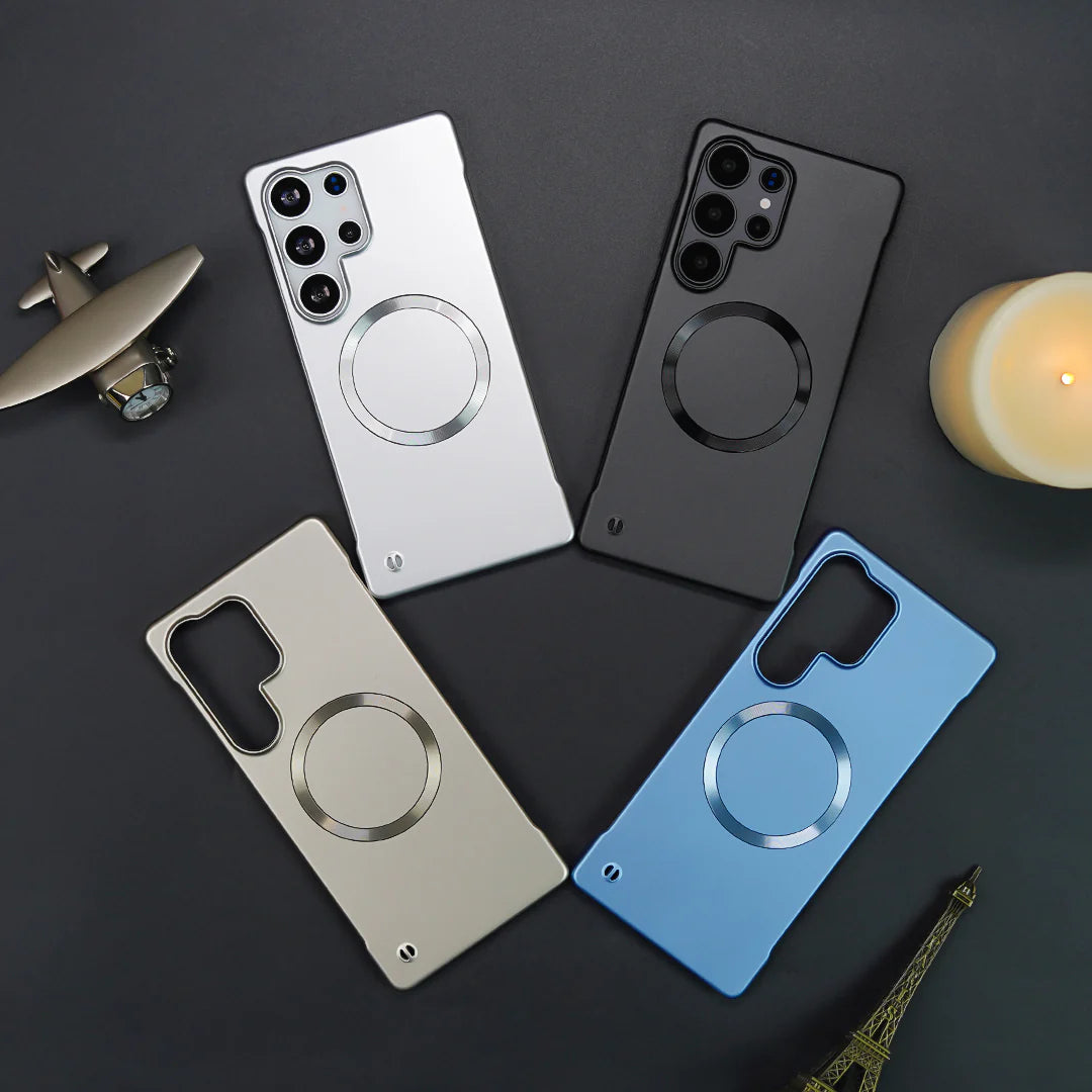 Elegant Metal Paint Borderless Magsafe Case - Samsung Series