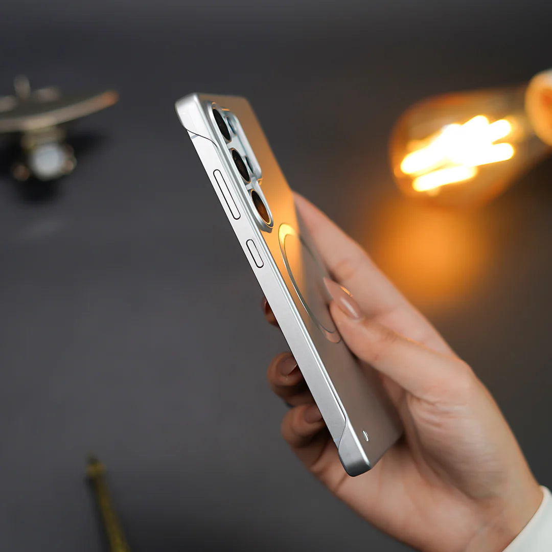 Elegant Metal Paint Borderless Magsafe Case - Samsung Series