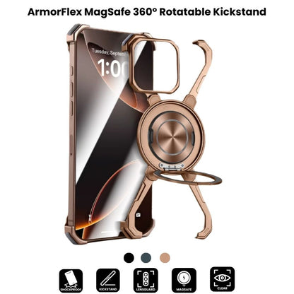 MagSafe 360° Rotatable Kickstand & Frameless Shockproof Design