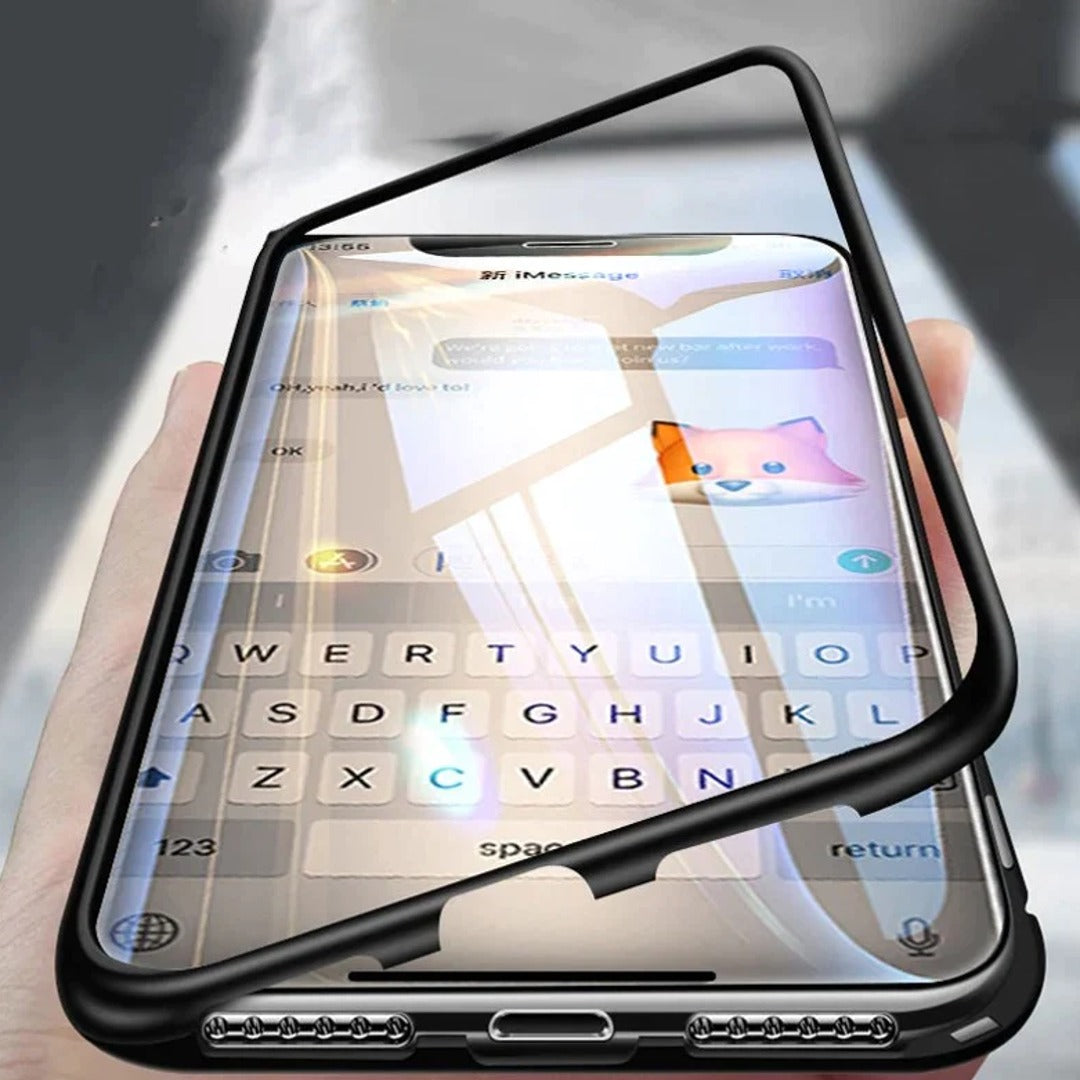 iPhone Series (Front+Back) Double Magnetic Glass Case