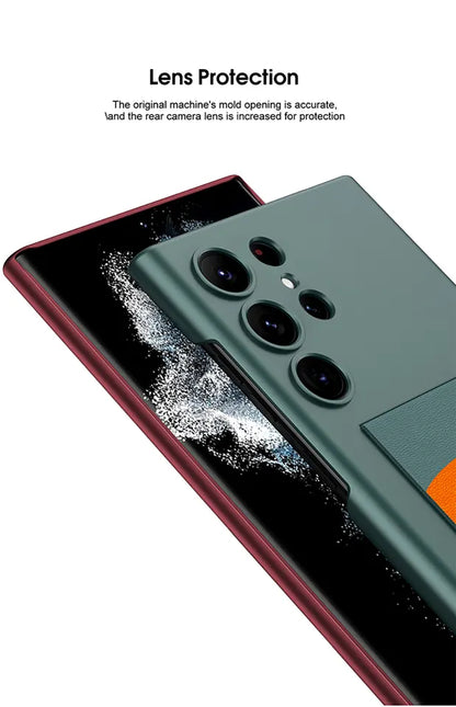 Samsung Galaxy S23 Series Slim Anti-knock Foldable Case Cover with Strap