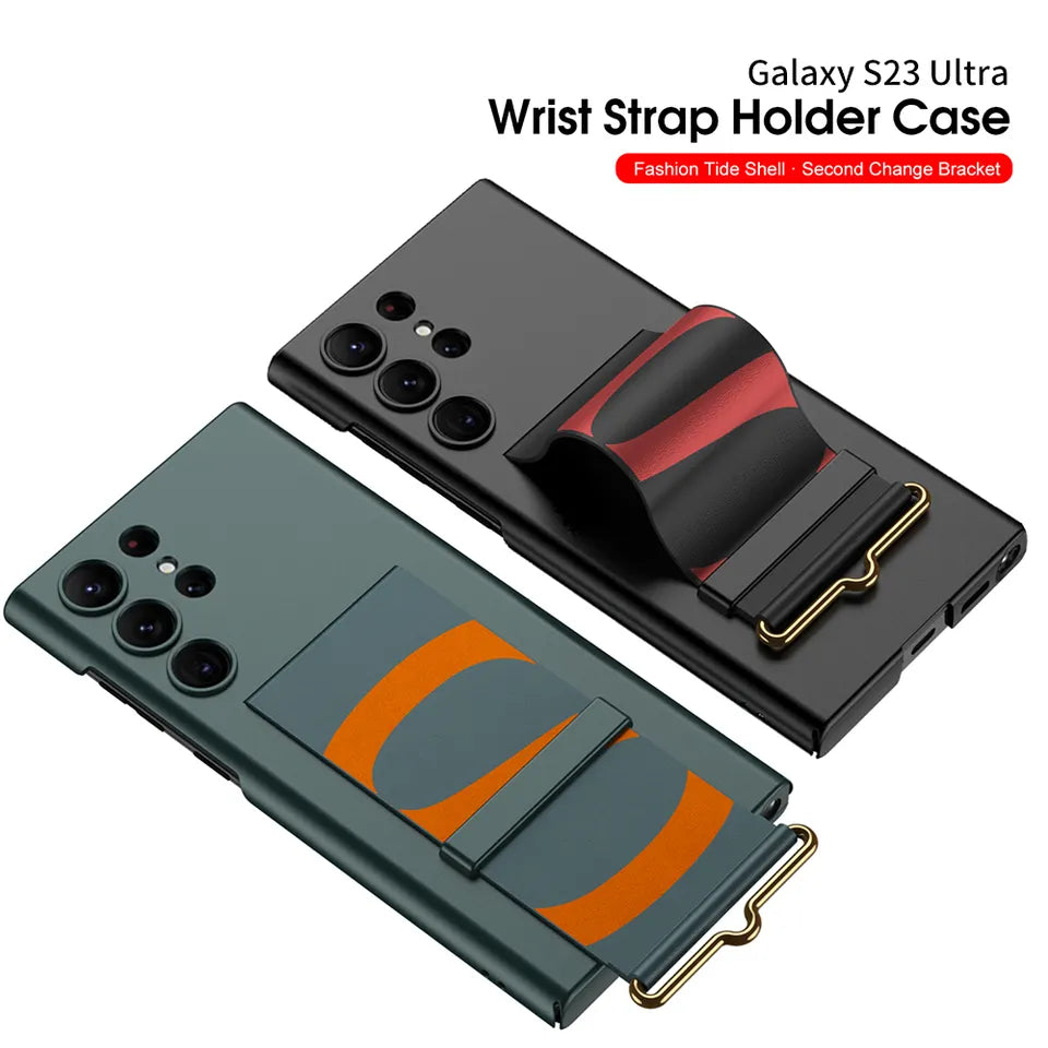 Samsung Galaxy S23 Series Slim Anti-knock Foldable Case Cover with Strap