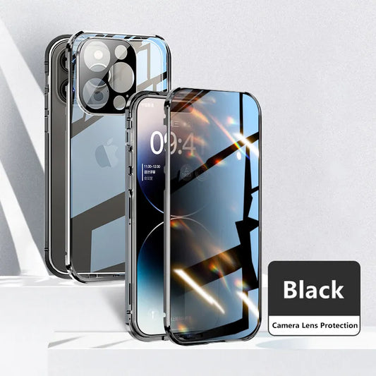iPhone Series (Front+Back) Double Magnetic Glass Case