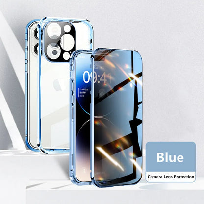 iPhone Series (Front+Back) Double Magnetic Glass Case