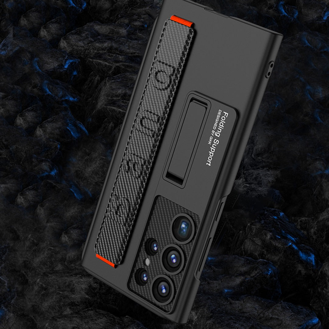 SAMSUNG GALAXY S22 THIN WRISTBAND SHOCKPROOF PHONE CASE WITH HOLDER