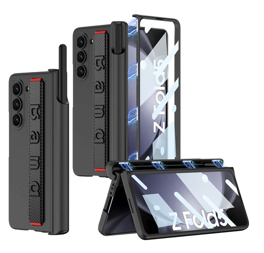 Magnetic Hinge Wristband S Pen Slot Case For Samsung Galaxy Z Fold 5