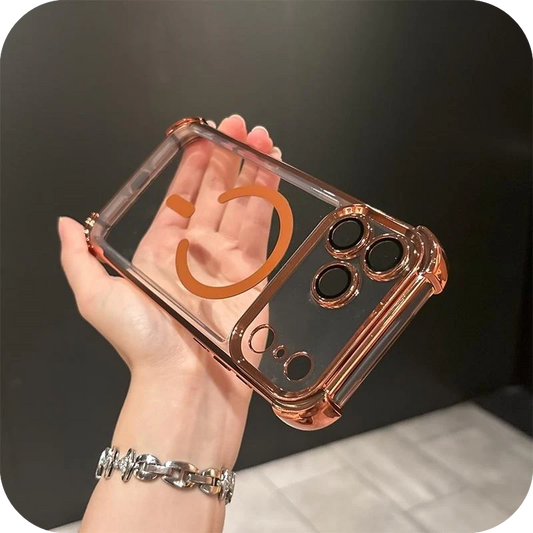 Airbags Corner  Magnetic Shockproof Ice-Clear Case for iPhone 16/17