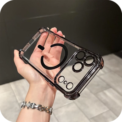 Airbags Corner  Magnetic Shockproof Ice-Clear Case for iPhone 16/17