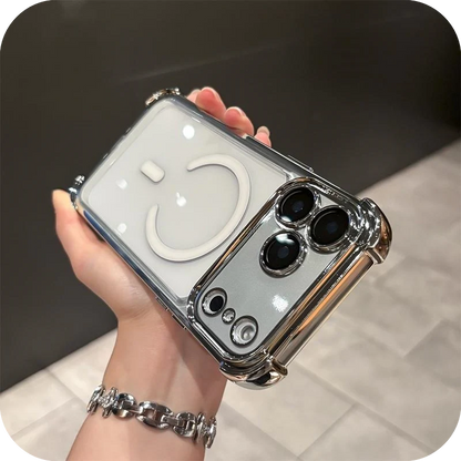 Airbags Corner  Magnetic Shockproof Ice-Clear Case for iPhone 16/17