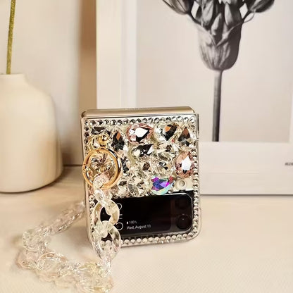 Luxurious Diamond-Studded Foldable Phone Case  for Samsung Galaxy Z Flip
