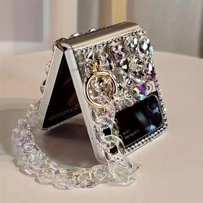 Luxurious Diamond-Studded Foldable Phone Case  for Samsung Galaxy Z Flip