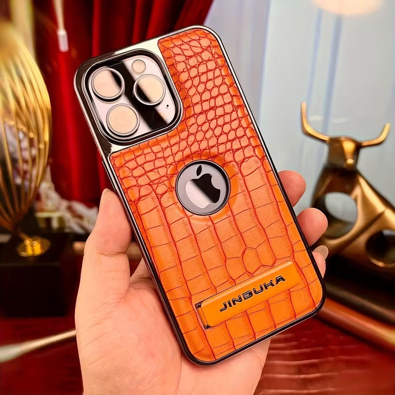 Business Crocodile Leather Magnetic Charging Stand Case 16/17