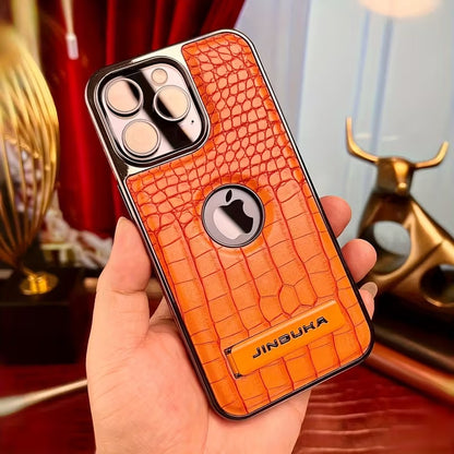 Business Crocodile Leather Magnetic Charging Stand Case 16/17