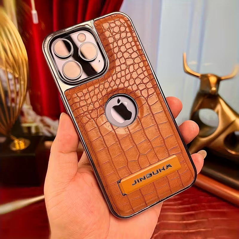 Business Crocodile Leather Magnetic Charging Stand Case 16/17