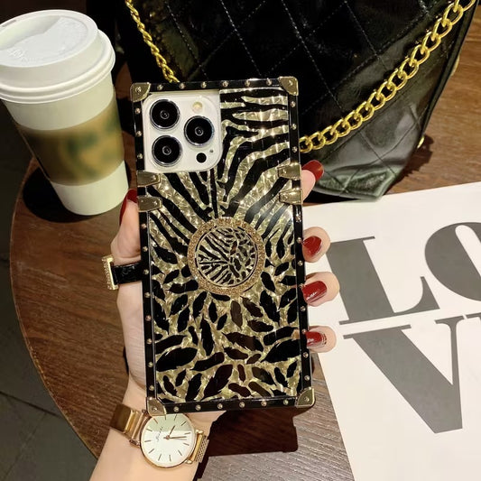 Leopard Feather Anti-Fall Case For iPhone 16/17 Series