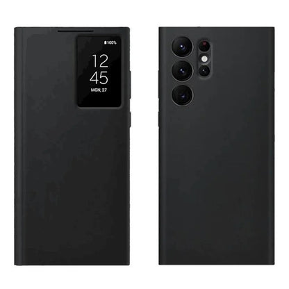 Smart Windows Wireless Charging Flip Case for Samsung ultra Series