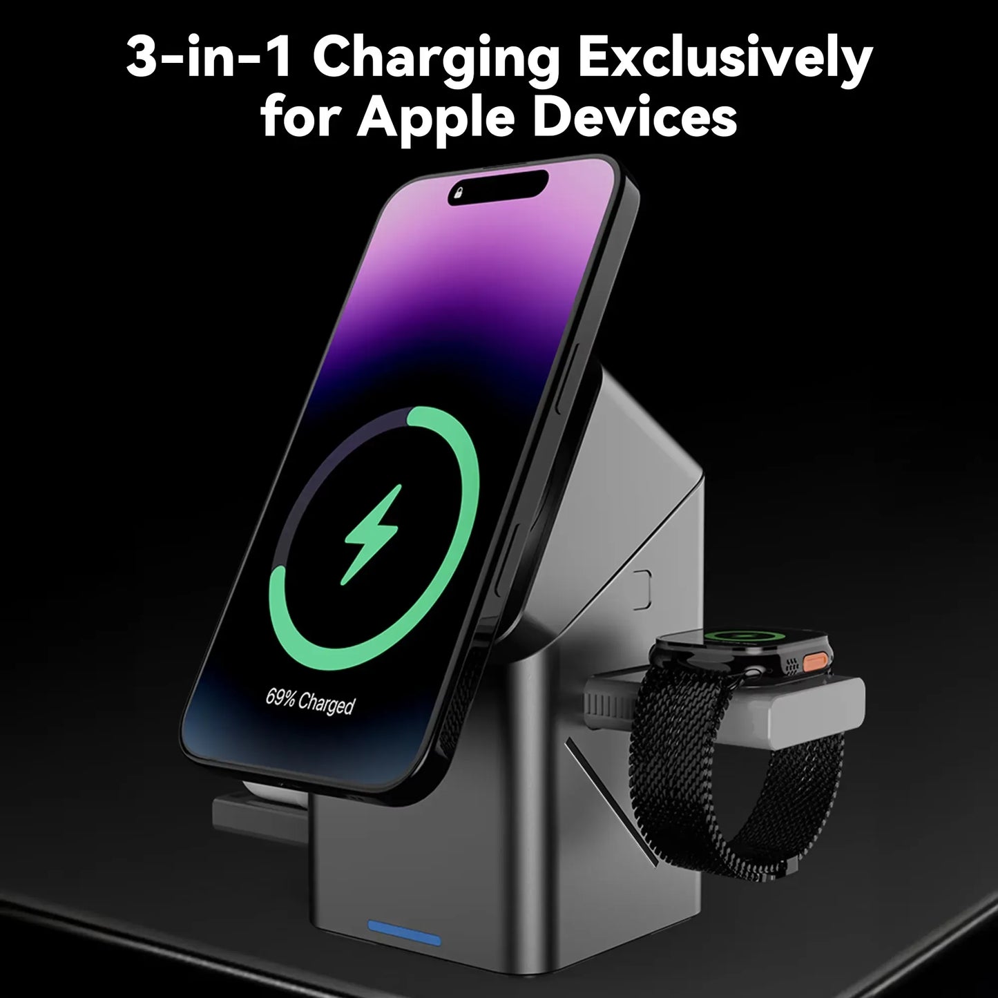 3 in 1 Rotating Wireless Charger - MW15