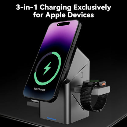 3 in 1 Rotating Wireless Charger - MW15