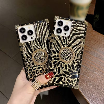 Leopard Feather Anti-Fall Case For iPhone 16/17 Series