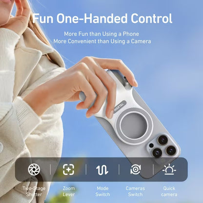 Magnetic Camera Grip with Wireless Shutter for iPhone & Android