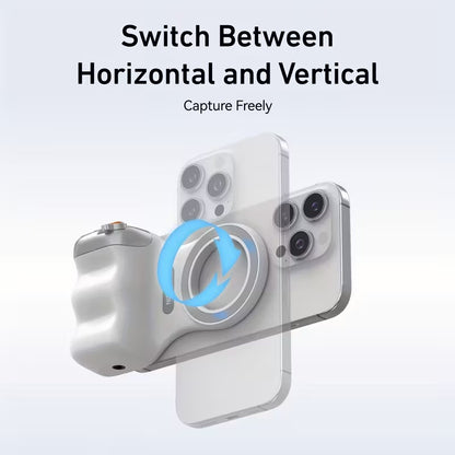 Magnetic Camera Grip with Wireless Shutter for iPhone & Android