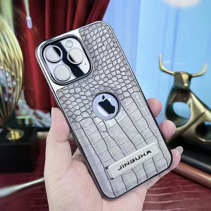 Business Crocodile Leather Magnetic Charging Stand Case 16/17