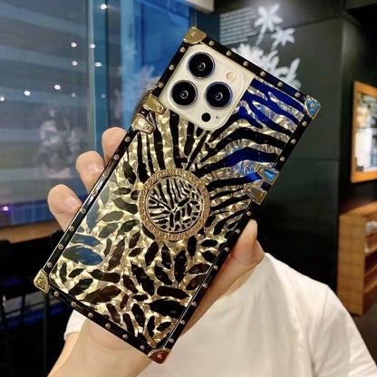 Leopard Feather Anti-Fall Case For iPhone 16/17 Series
