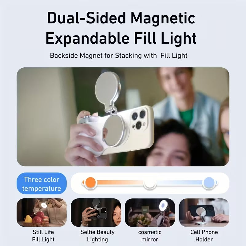 Magnetic Camera Grip with Wireless Shutter for iPhone & Android