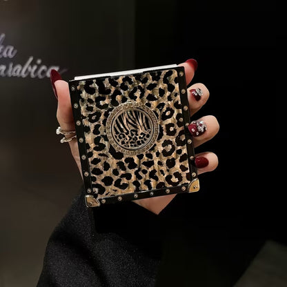 Golden Leopard Feather Case | 360° Stand | Samsung Flip Series