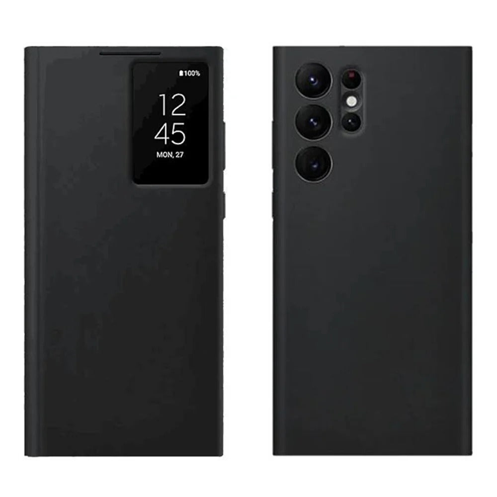 Smart Windows Wireless Charging Flip Case for Samsung ultra Series