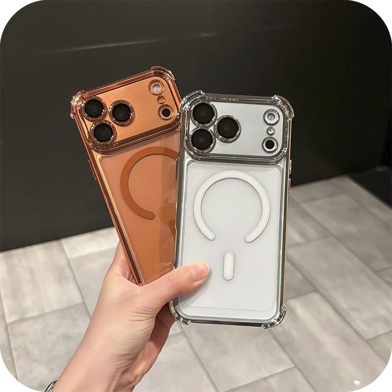Airbags Corner  Magnetic Shockproof Ice-Clear Case for iPhone 16/17