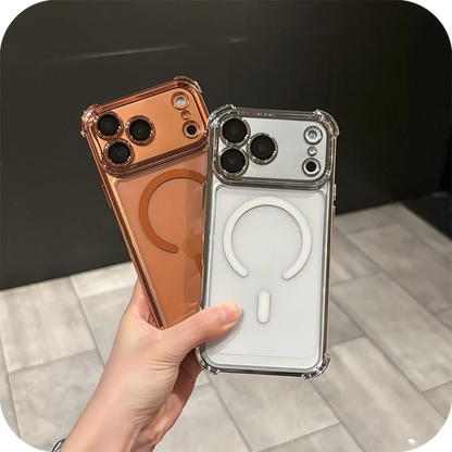 Airbags Corner  Magnetic Shockproof Ice-Clear Case for iPhone 16/17