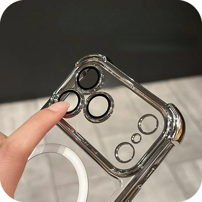 Airbags Corner  Magnetic Shockproof Ice-Clear Case for iPhone 16/17