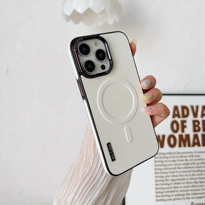 Metal Frame Anti Drop Magnetic Suction Case Cover for iPhone 15-16 Series