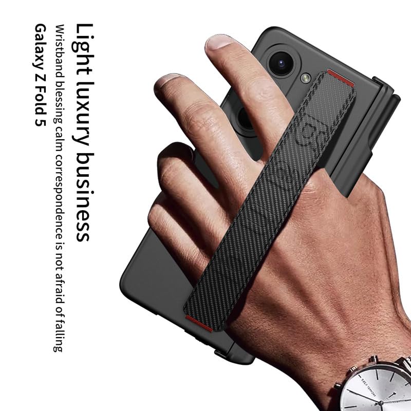Magnetic Hinge Wristband S Pen Slot Case For Samsung Galaxy Z Fold 5